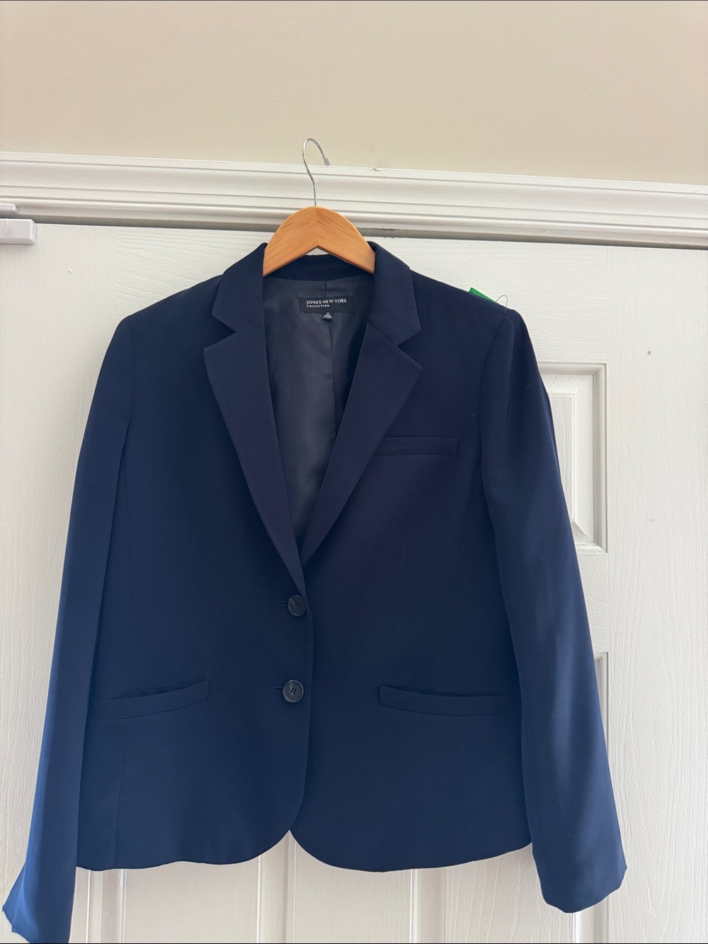 Jones New York Navy Single-Breasted Blazer